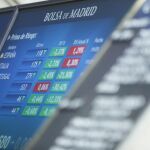 Paneles de la Bolsa de Madrid