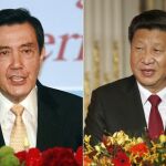 El presidente taiwanés, Ma Ying-jeou, y su homólogo chino, Xi Jinping