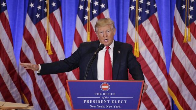 Primera rueda de Prensa de Donald Trump desde la que convocó en Florida a finales de julio pasado