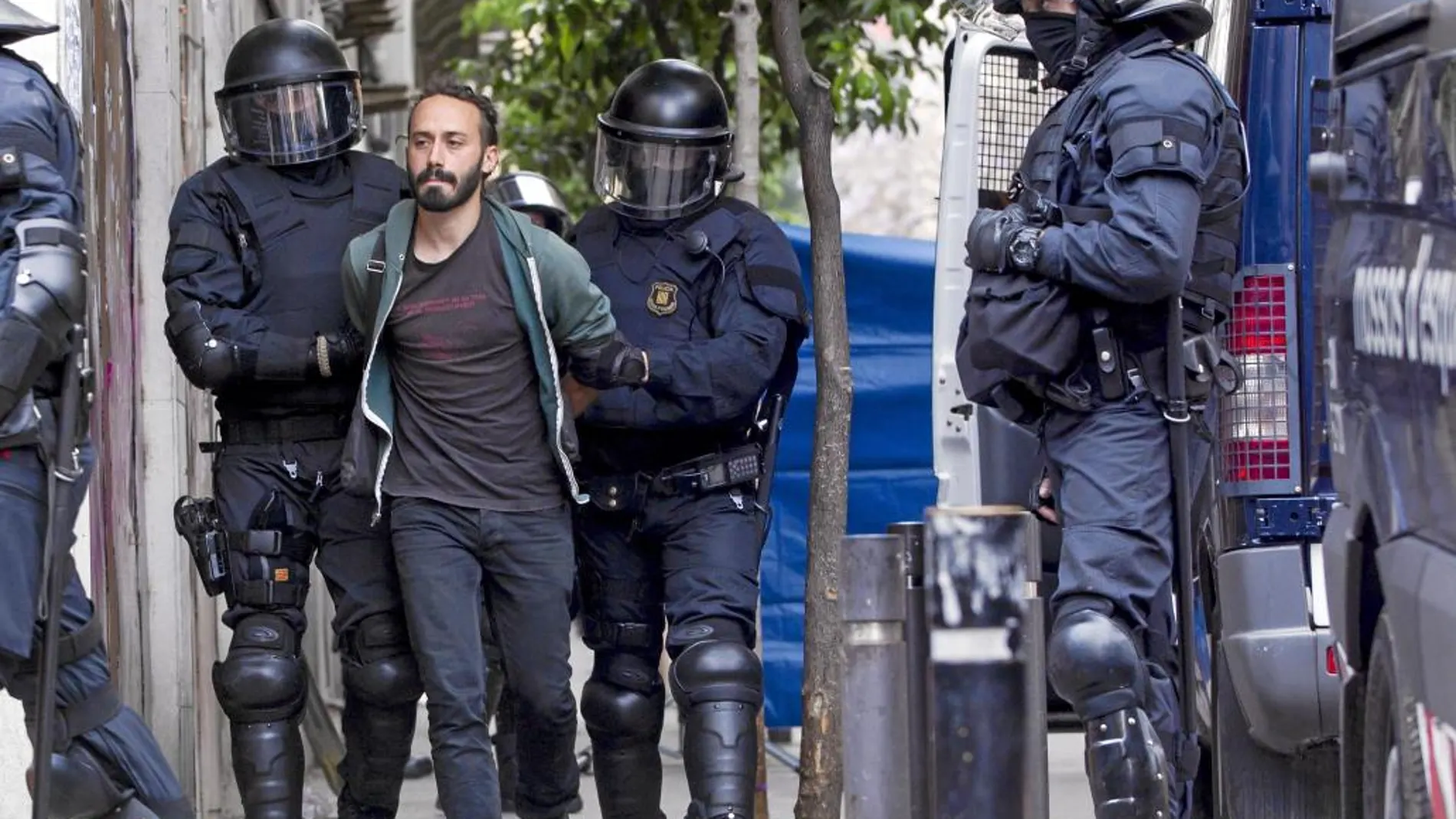 Uno de los okupas detenidos