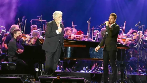 Domigo compartió escenario con David Bis