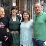 Delegación de Podemos Euskadi, encabezada por Roberto Uriarte (d)