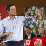 El candidato socialista a la Presidencia del Gobierno, Pedro Sánchez