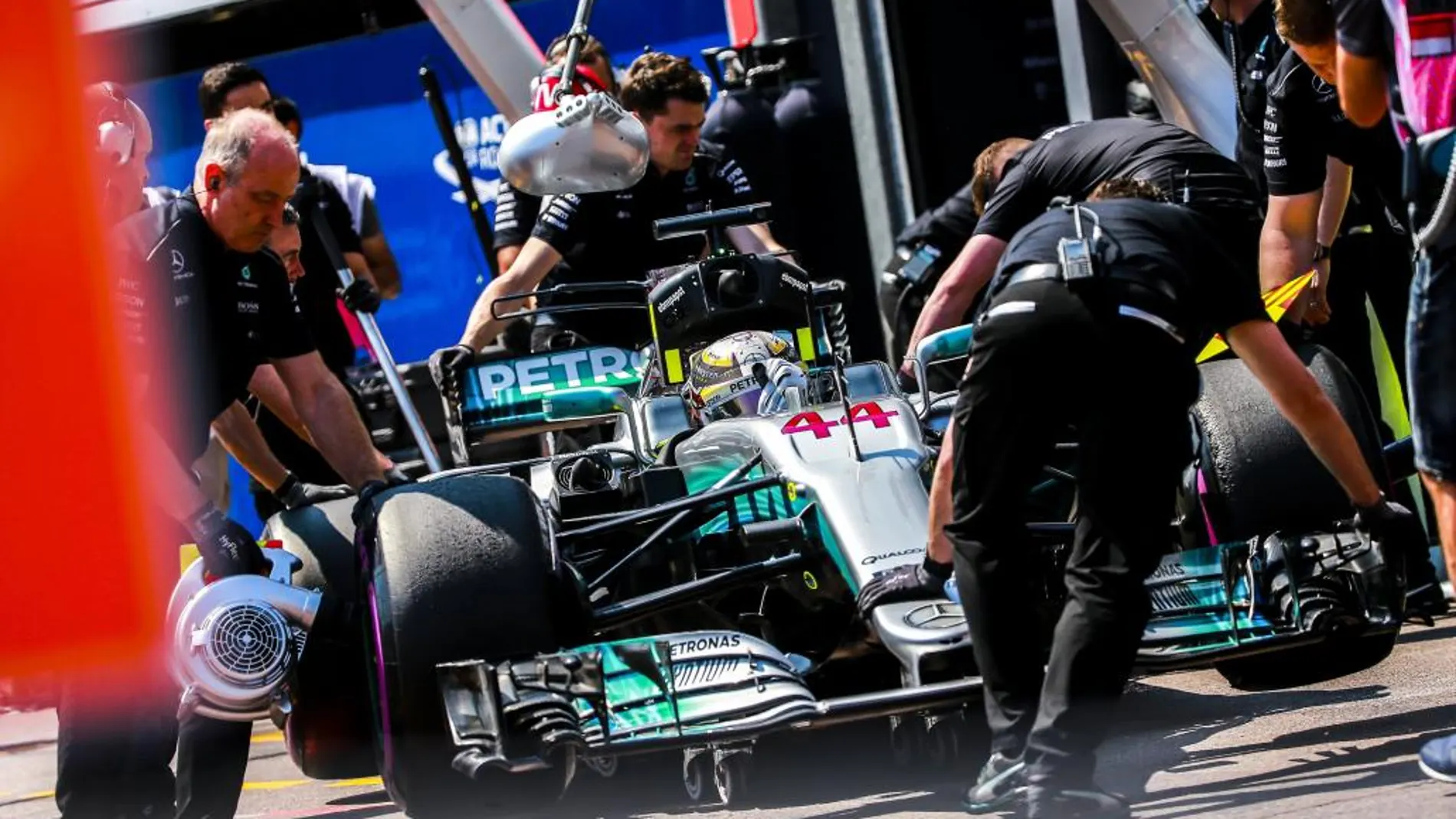 Lewis Hamilton, en el circuto de Mónaco