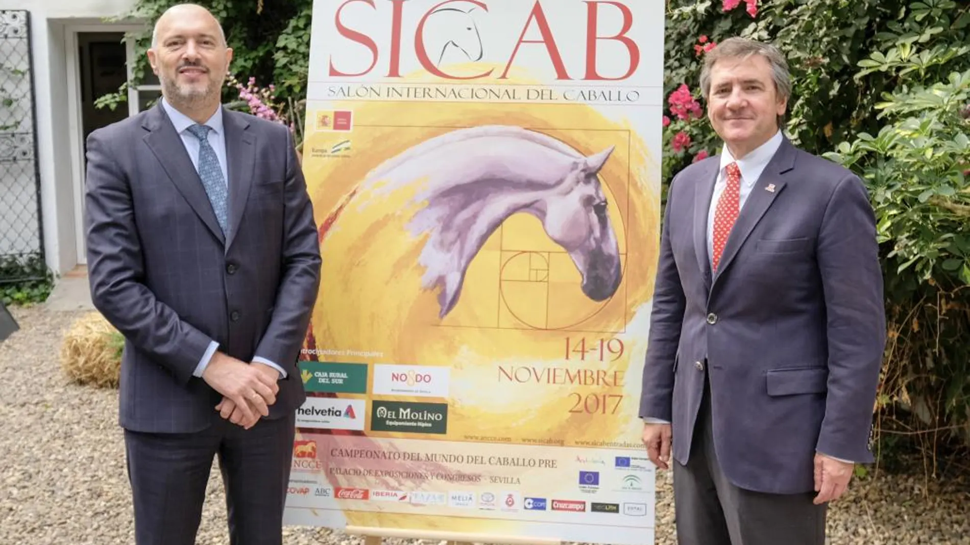 Francisco Astola y Juan Tirado, ayer en la presentación del Sicab