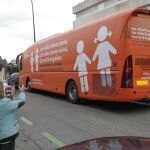 El autobús de Hazte Oír, ayer por las calles de Madrid