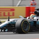 El británico Lewis Hamilton de Mercedes compite en el Gran Premio de México. EFE/Jorge Nuñez