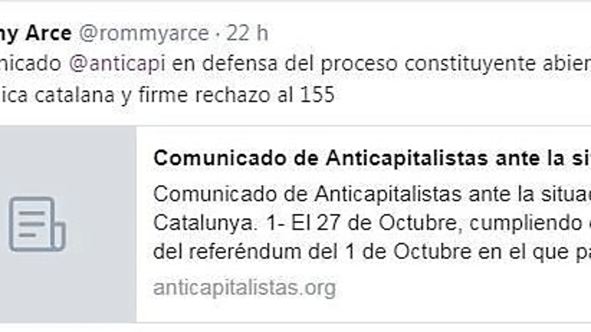 El PP pide reprobar a Arce tras su apoyo a «la república catalana»