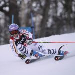 La alemana Viktoria Rebensburg, en su primera manga del Slalom Gigante FIS Alpine Skiing World Cup