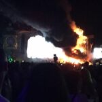 Incendio en un escenario del Tomorrowland en Barcelona
