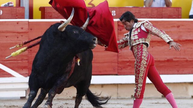 El torero Curro Díaz en la feria del Toro de Pamplona de estos Sanfermines 2017