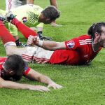 Bale celebra la clasificación de Gales a la semifinal