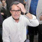 El presidente de la Generalitat, Artur Mas, ayer en un acto de campaña