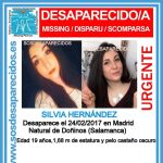 Imagen del cartel sobre la desaparición de la joven salmantina