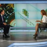 Un momento de la entrevista que Gloria Lomana realizó al presidente del Gobierno, Mariano Rajoy