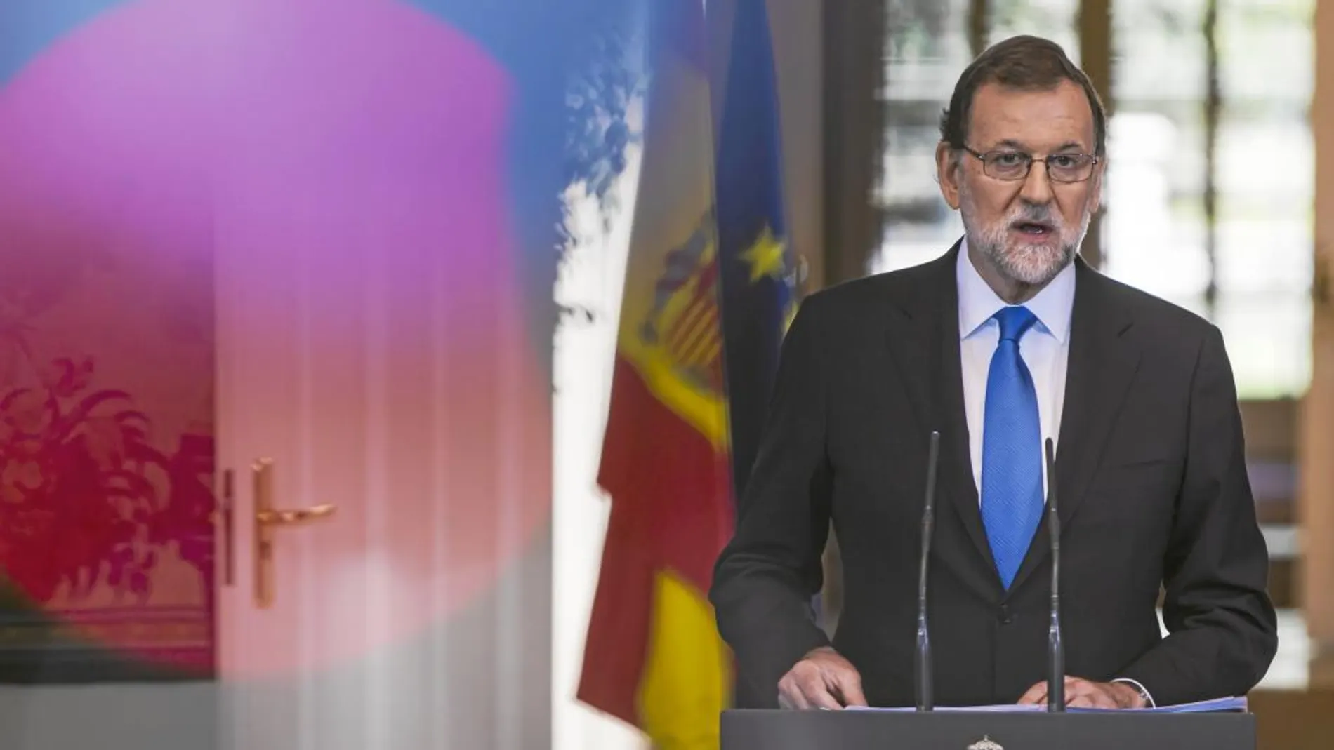 Mariano Rajoy, durante su comparacencia el viernes en Moncloa para hacer el balance del curso político que termina