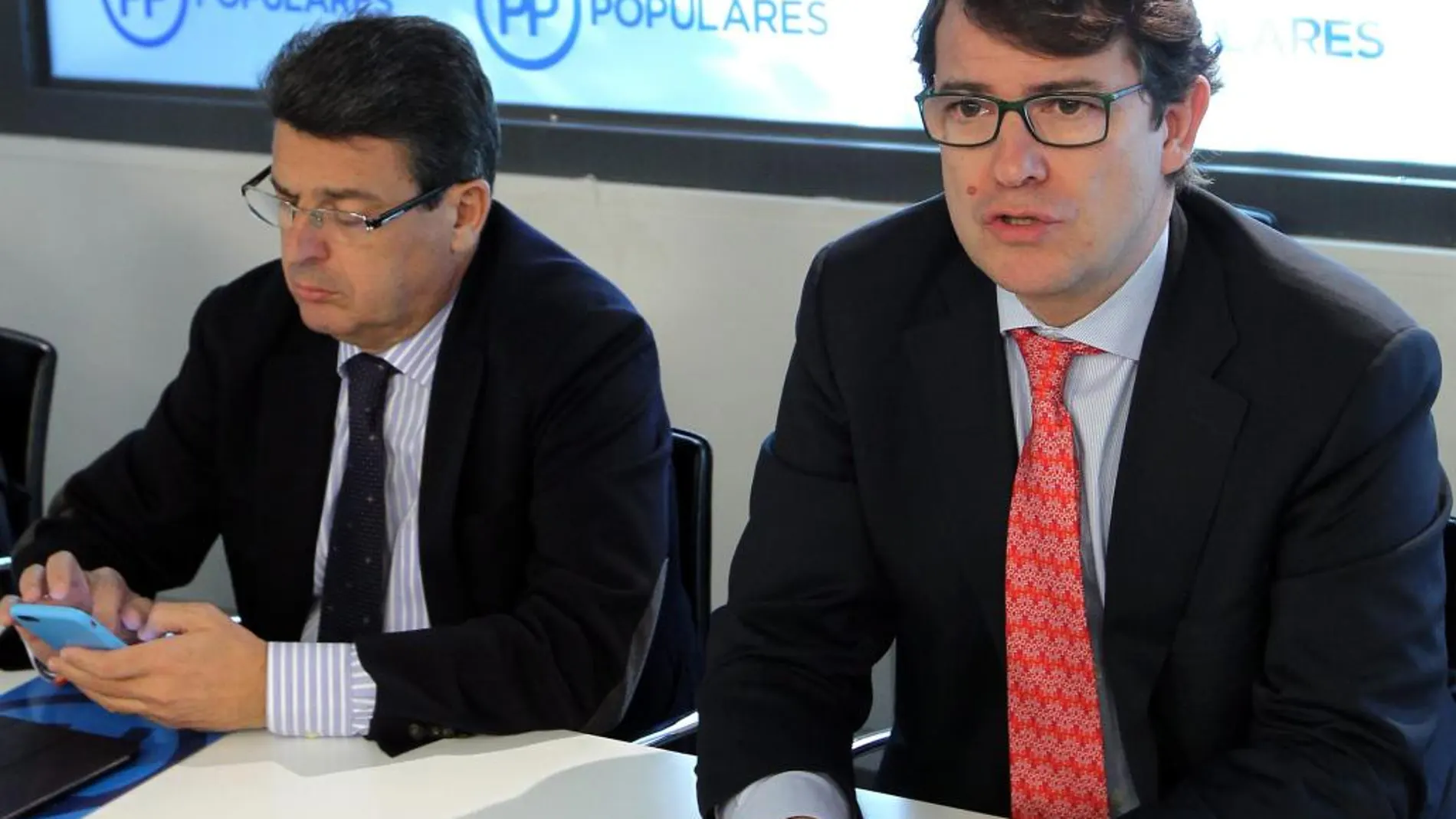 El presidente del Partido Popular de Castilla y León, Alfonso Fernández Mañueco, asiste a la reunión del Comite Ejecutivo Nacional del Partido Popular