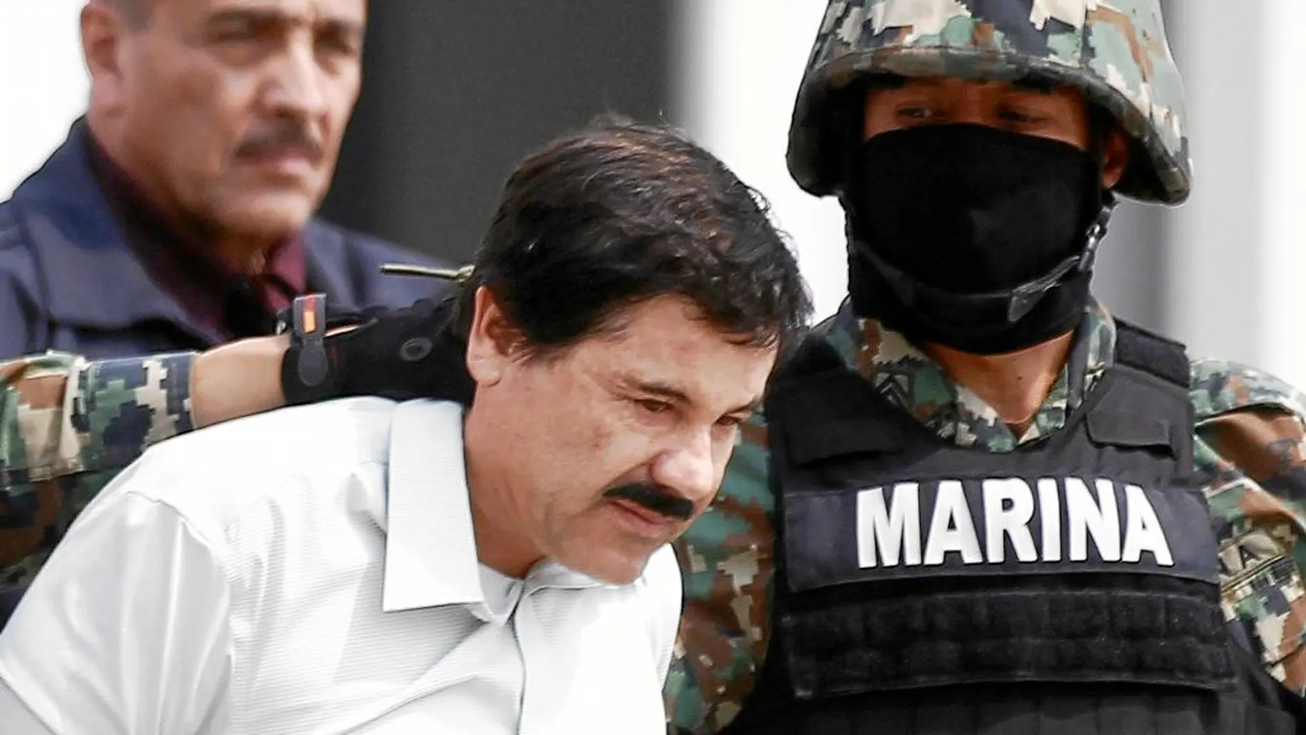 Joaquín «El Chapo» Guzmán en el momento de su detención a comienzos de este año