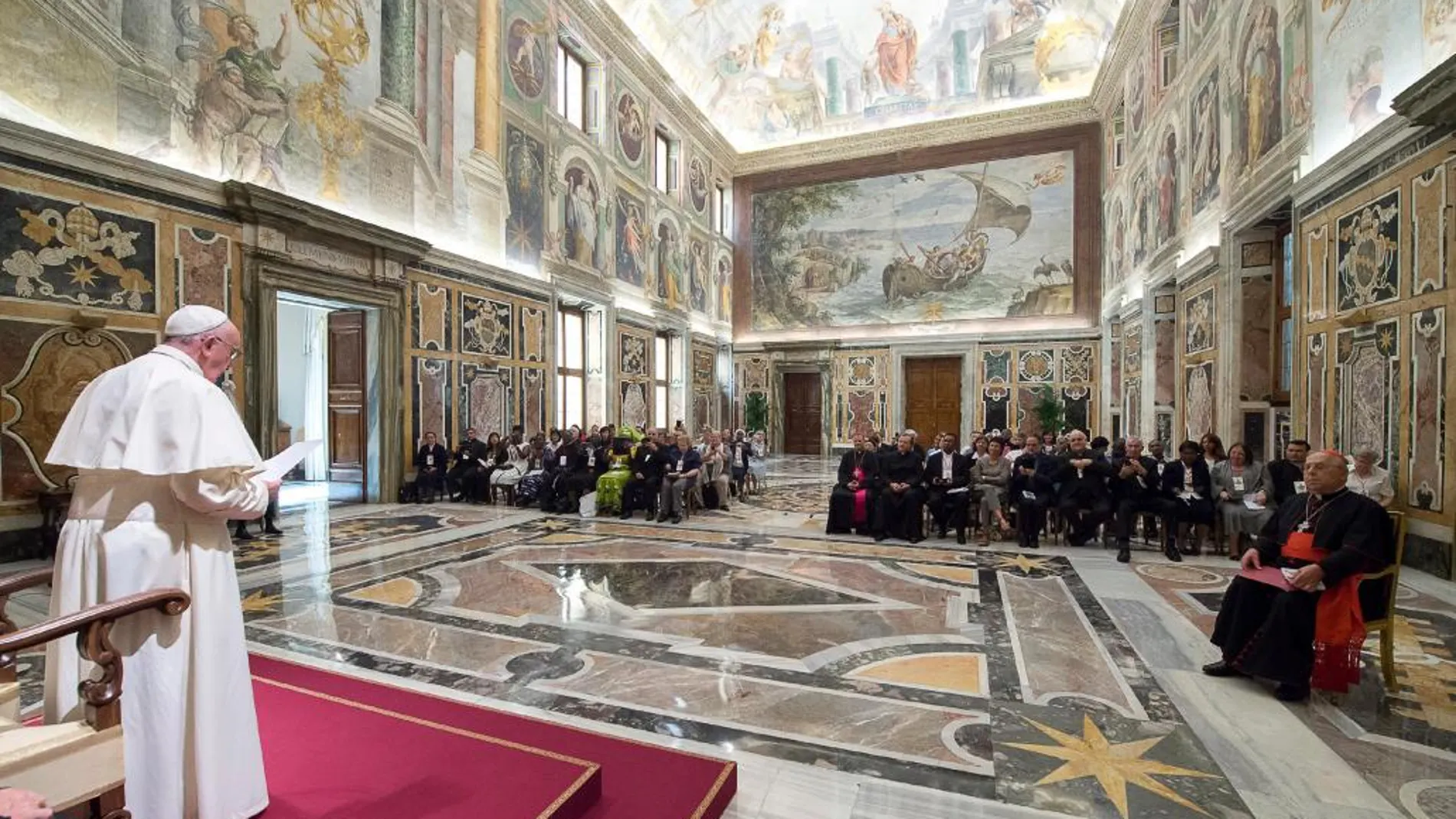 El Papa Francisco, el martes pasado durante un simposio internacional