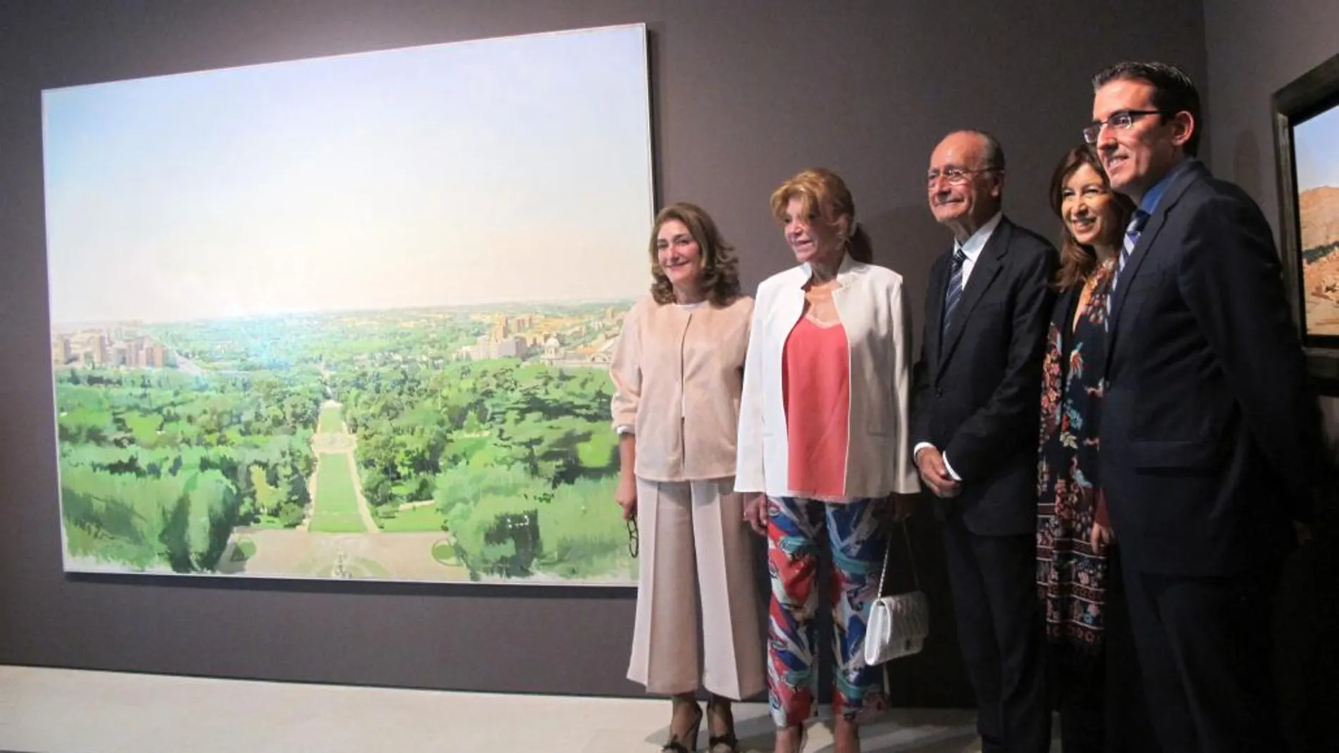Lourdes Moreno, Carmen Thyssen, De la Torre y Sergio Corral, en la inauguración