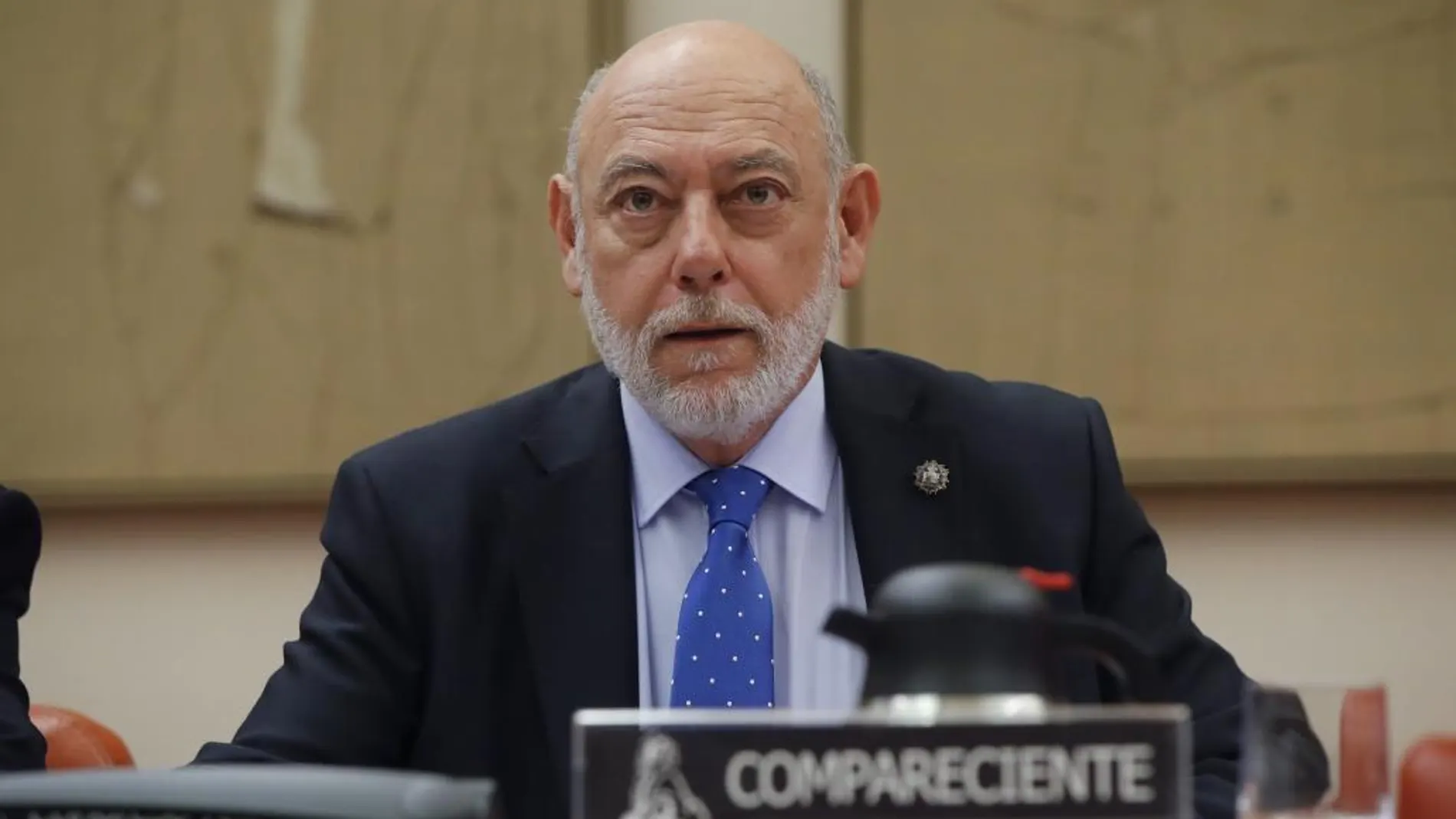 El fiscal general del Estado, José Manuel Maza, durante su comparecencia en el Congreso