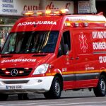 Imagen de una UVI móvil del cuerpo de bomberos de Zaragoza