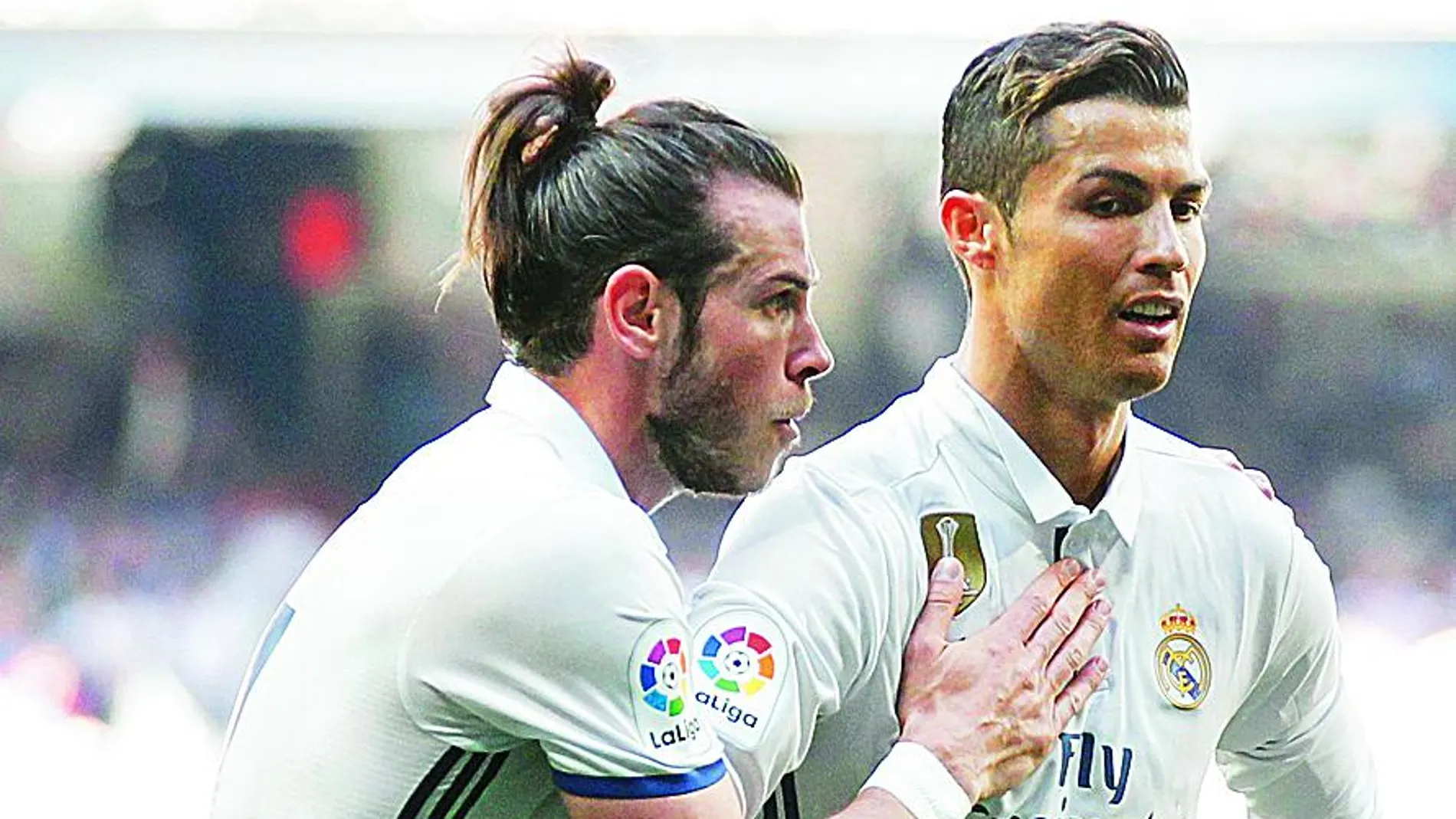 Bale y Cristiano Ronaldo, durante el partido ante el Atlético