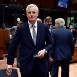 El negociador europeo para el "brexit", Michel Barnier, al inicio del Consejo de Asuntos Generales de la Unión Europea celebrado en el Consejo Europeo en Bruselas
