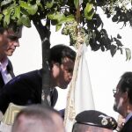 Rajoy se acercó a saludar a Pedro Sánchez y Albert Rivera antes de comenzar el desfile militar del pasado 12 de octubre en Madrid