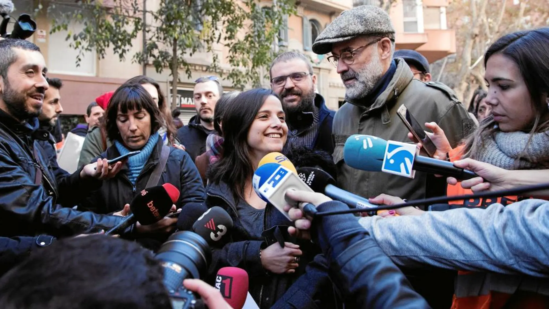 La número dos de la CUP por Barcelona, Maria Sirvent, atendió ayer a los medios de comunicación