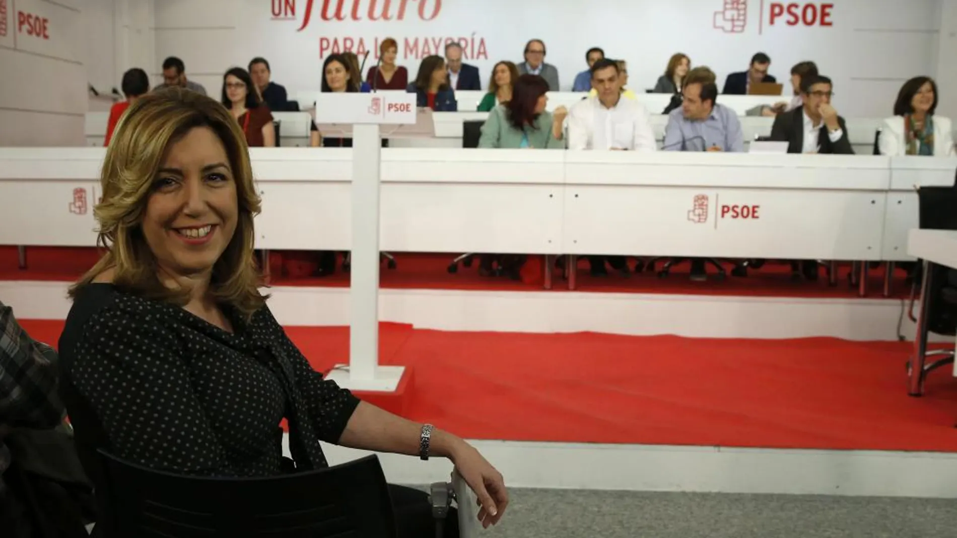 La presidenta de la Junta de Andalucía, Susana Díaz, asiste a la reunión extraordinaria del Comité Federal del PSOE