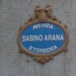 Letrero de la Avenida Sabino Arana en Bilbao