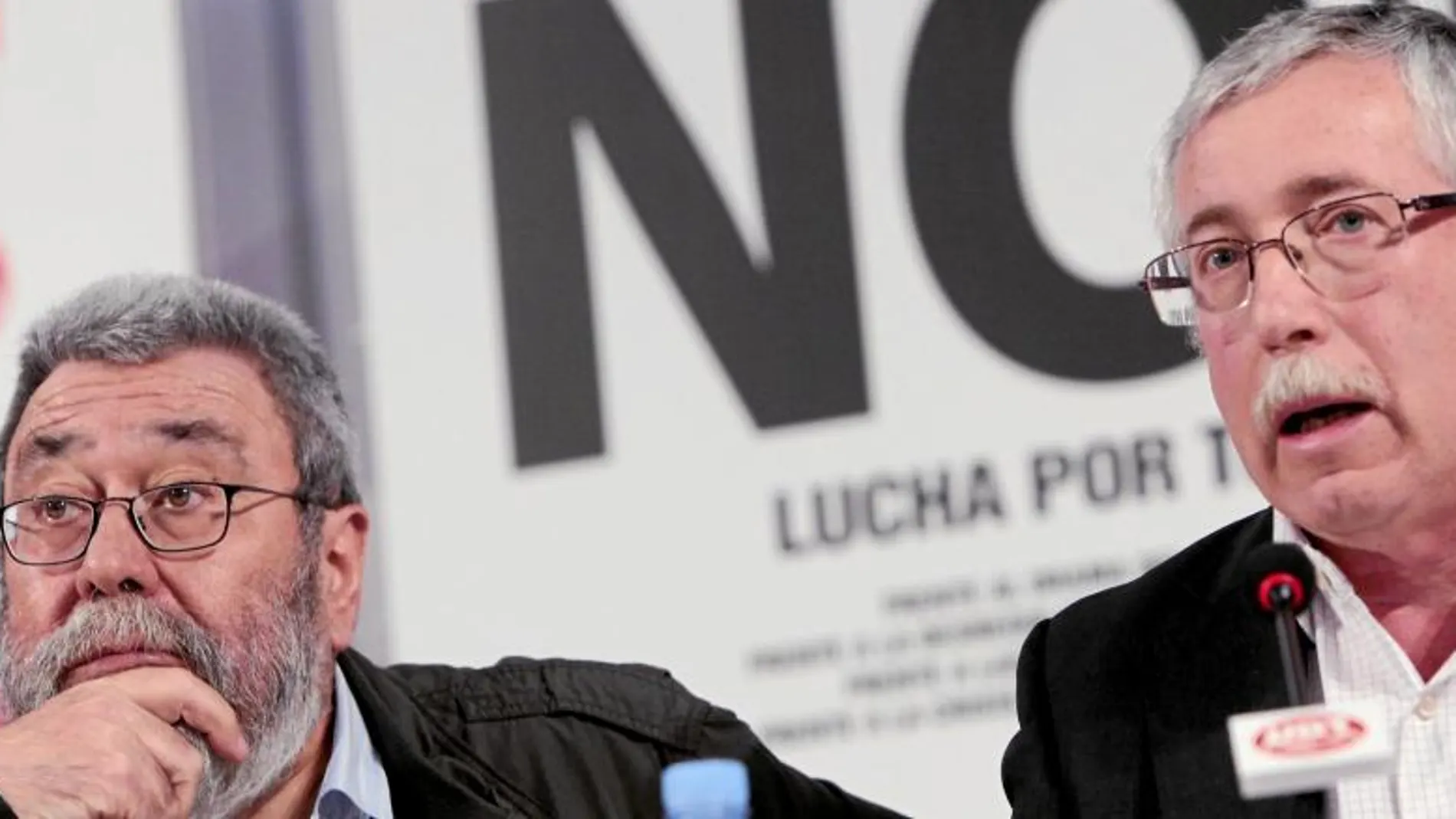 Méndez y Fernández Toxo, eran los máximos responsables de UGT y CC OO en 2011