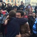 Pablo Iglesias y Alberto Garzón en las fotos publicada en Twitter