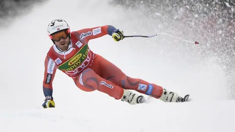 El noruego Kjetil Jansrud durante el Super Gigante celebrado este fin de semana en Lake Louise