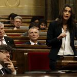 Inés Arrimadas en una imagen de archivo en el parlamento catalán.