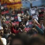Manifestación para pedir justicia en el caso de Santiago Maldonado/ Efe