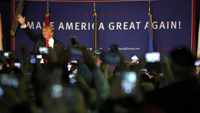 El precandidato presidencial de EE UU Donald Trump
