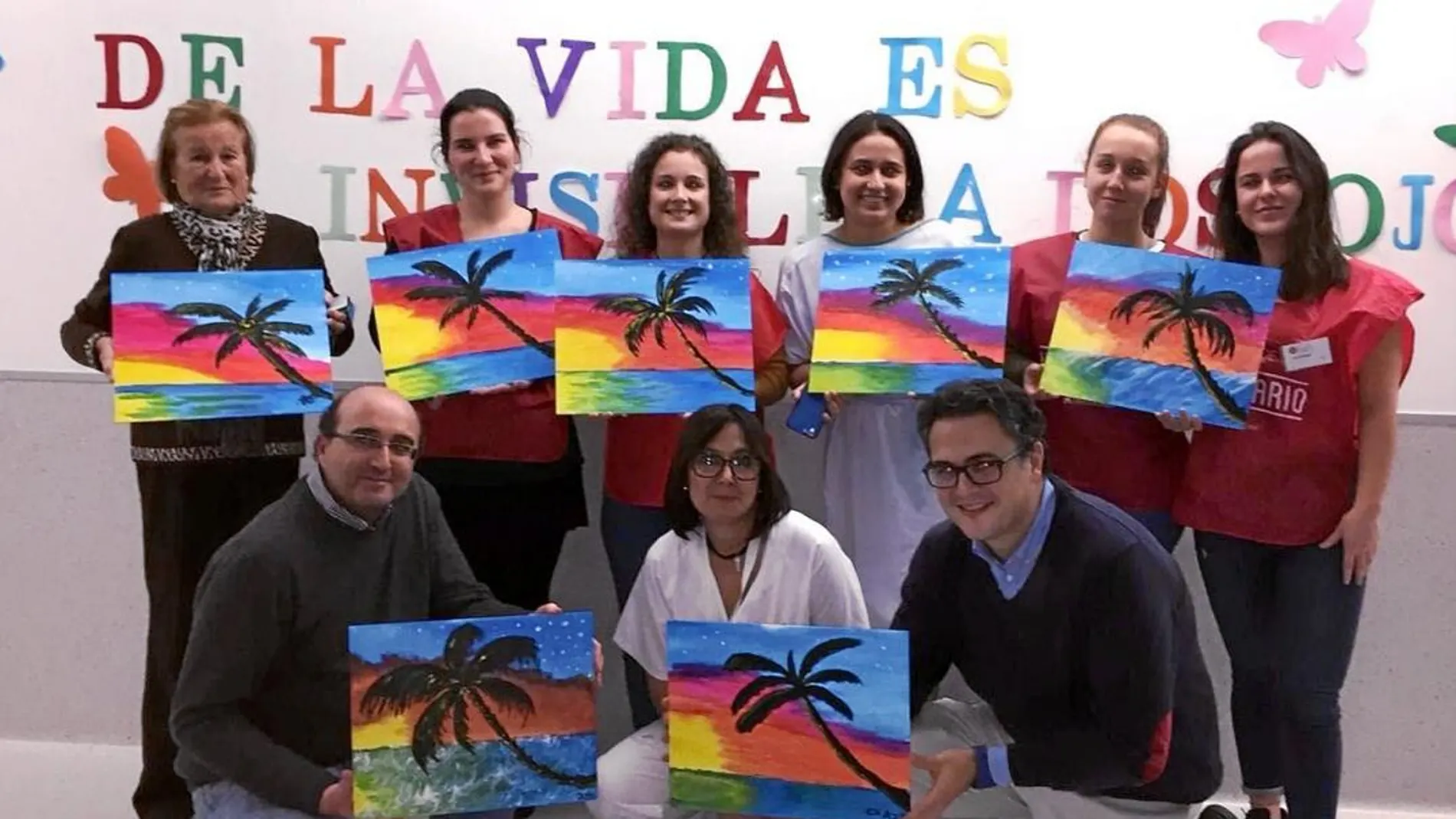 Una de las actividades de pintura realizada por la fundación