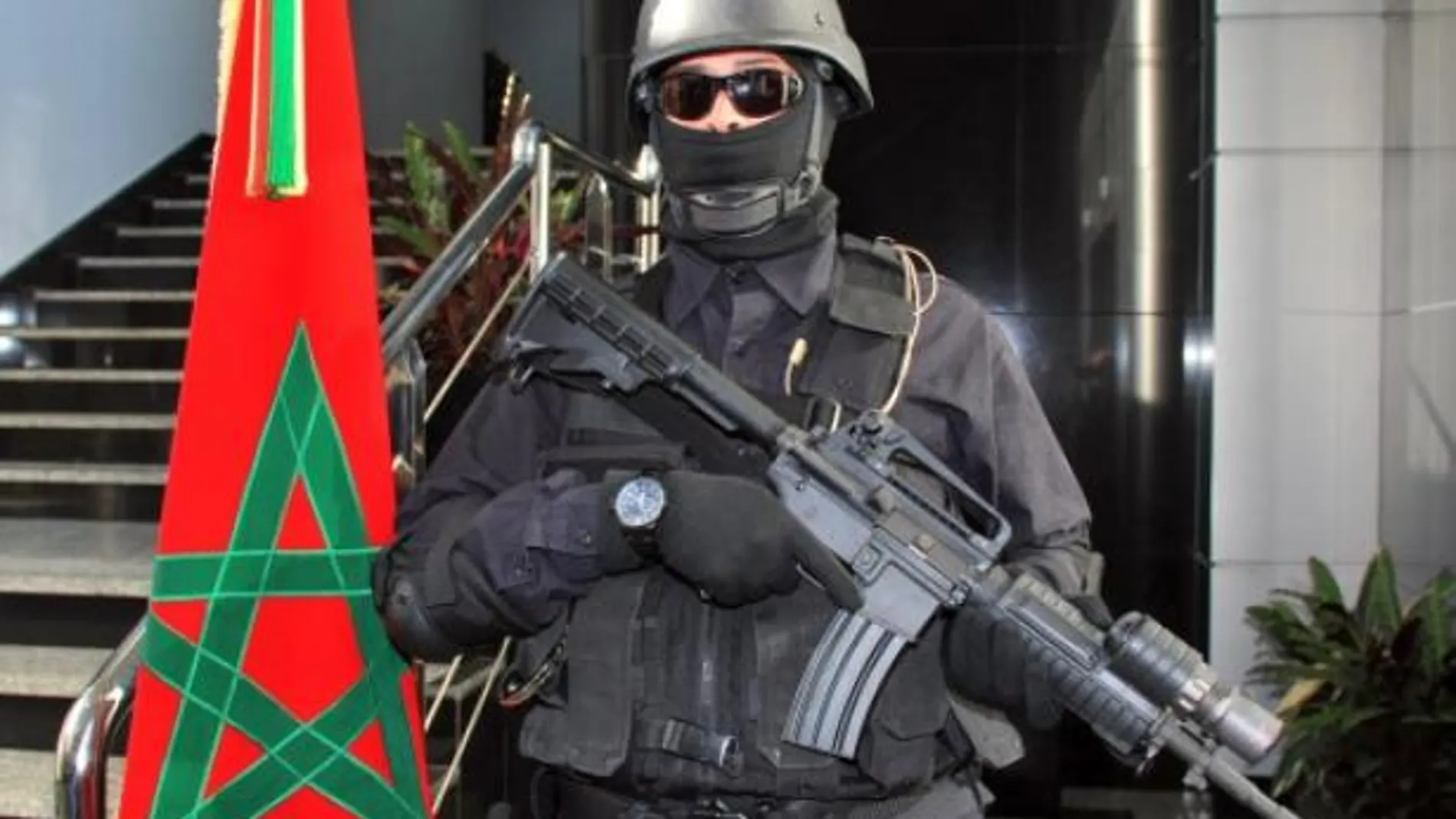 Un miembro de las fuerzas antiterroristas de Marruecos.
