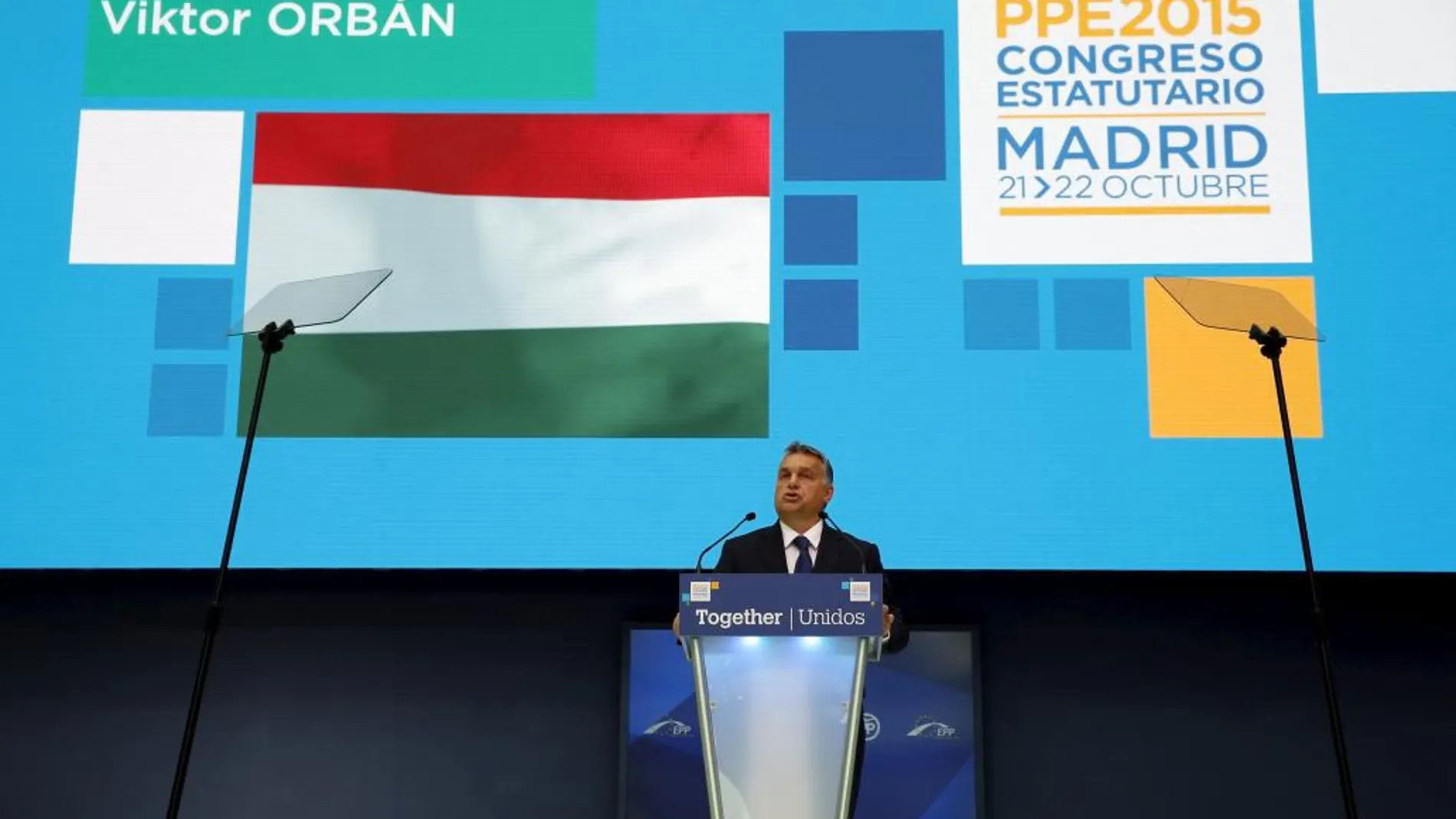 El primer ministro húngaro, Viktor Orban, durante su intervención
