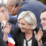 La líder del Frente Nacional, Marine Le Pen, acudió ayer al Pleno del Parlamento Europeo en Estrasburgo