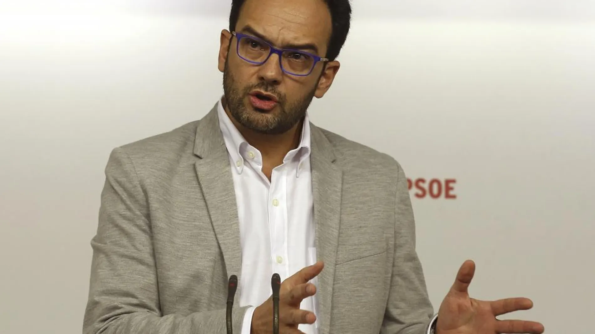 El portavoz del PSOE en el Congreso, Antonio Hernando