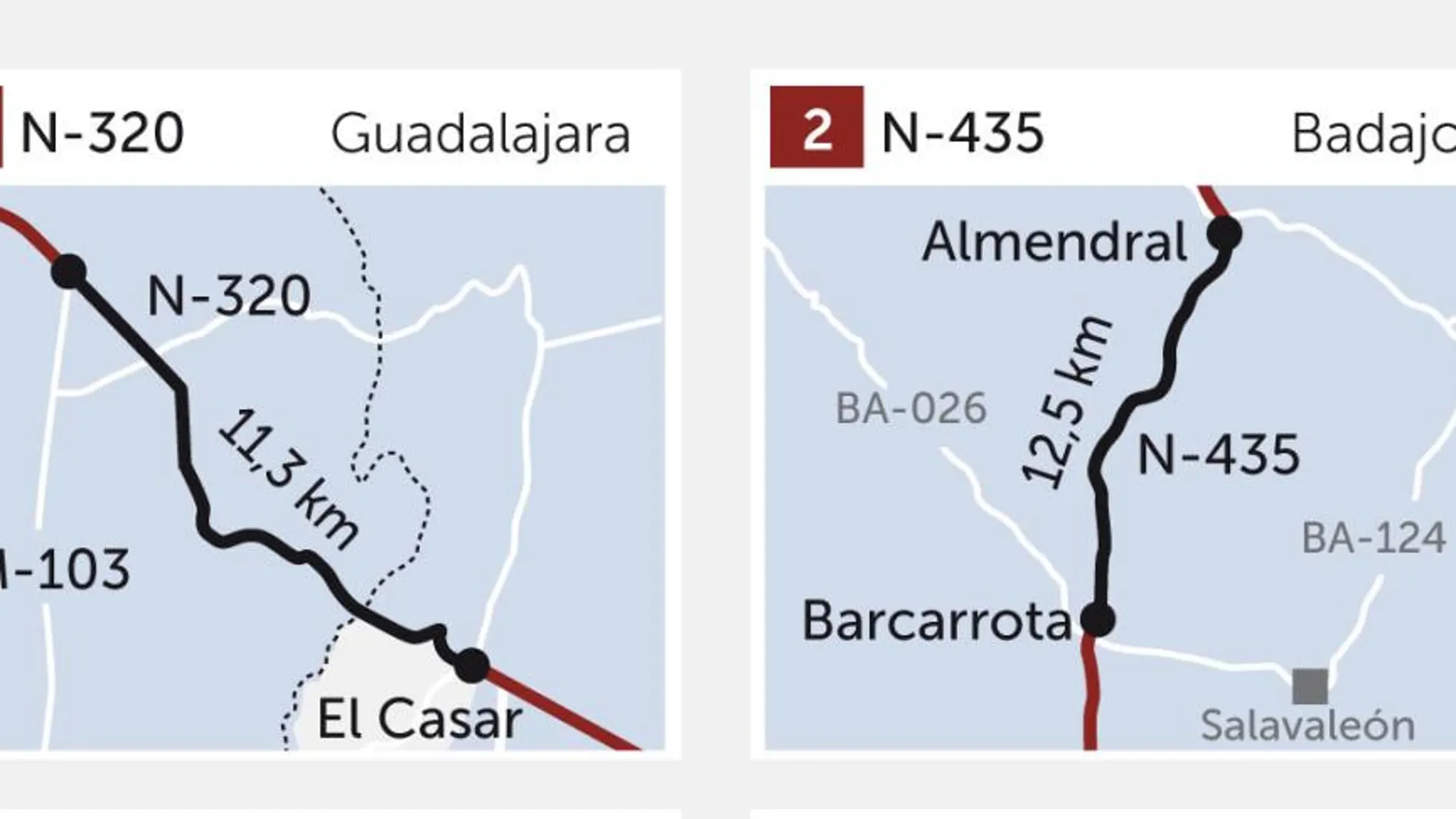 La N-320, la más «negra» de la red de carreteras