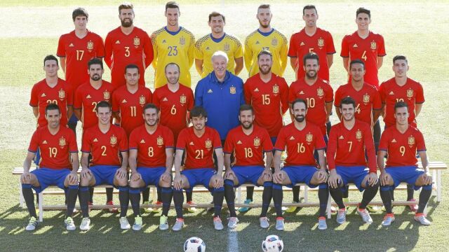 Foto oficial de la Selección española para la Eurocopa de Francia