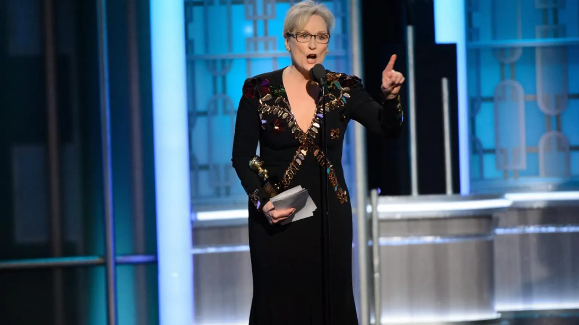 Meryl Streep, durante su discurso