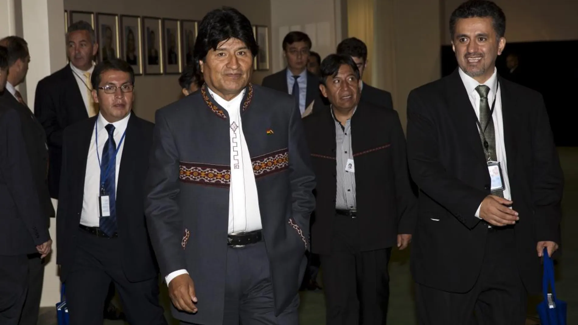 El presidente boliviano Evo Morales a su llegada al debate anual de alto nivel de la Asamblea General de la ONU celebrado en su sede de Nueva York