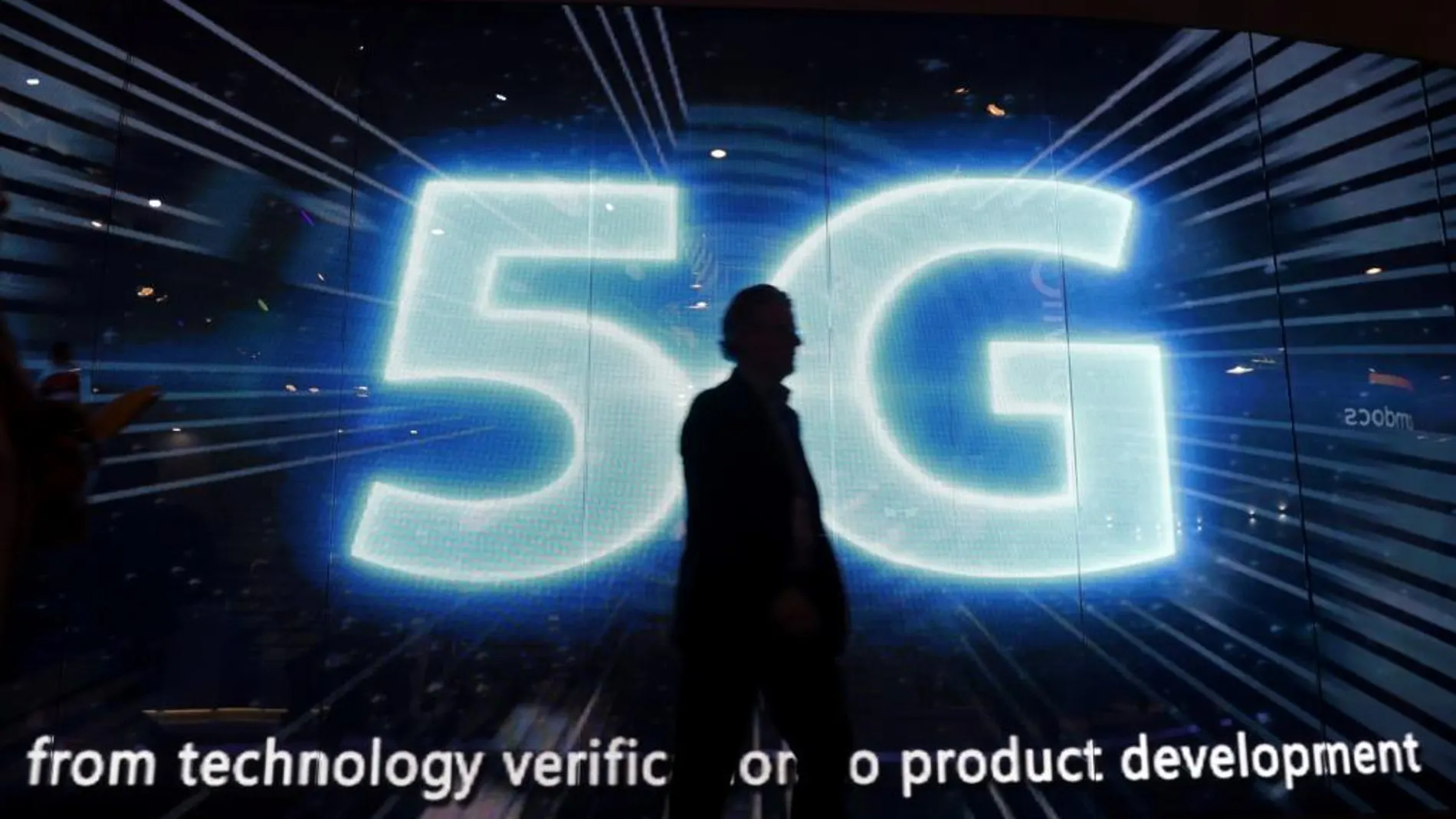 Uno de los stands dedicados al 5G en el MWC