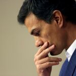 Pedro Sánchez, pensativo