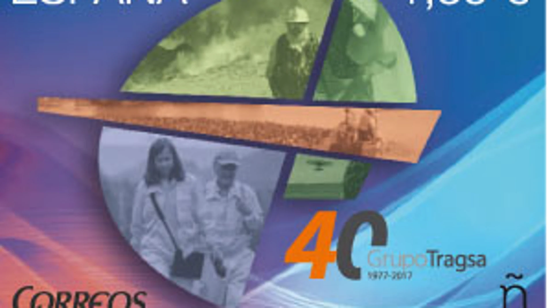 Correos presenta un sello que conmemora el 40 aniversario del Grupo Tragsa
